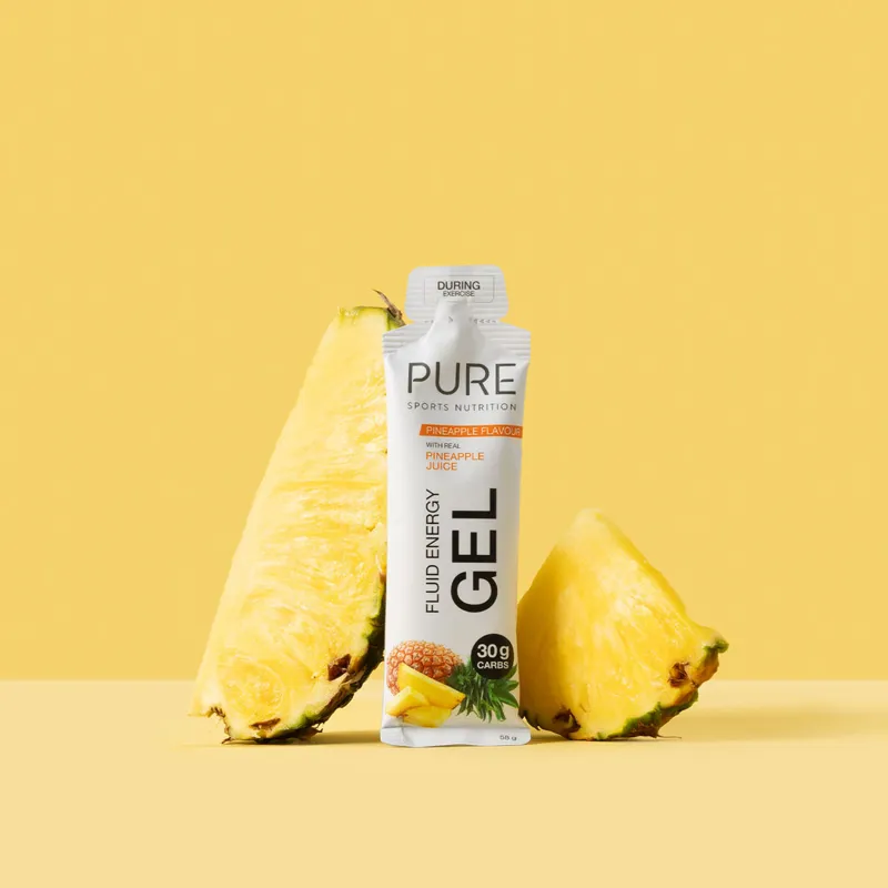 Pure Fluid Energy Gel Pineapple Box of 8 x 58g